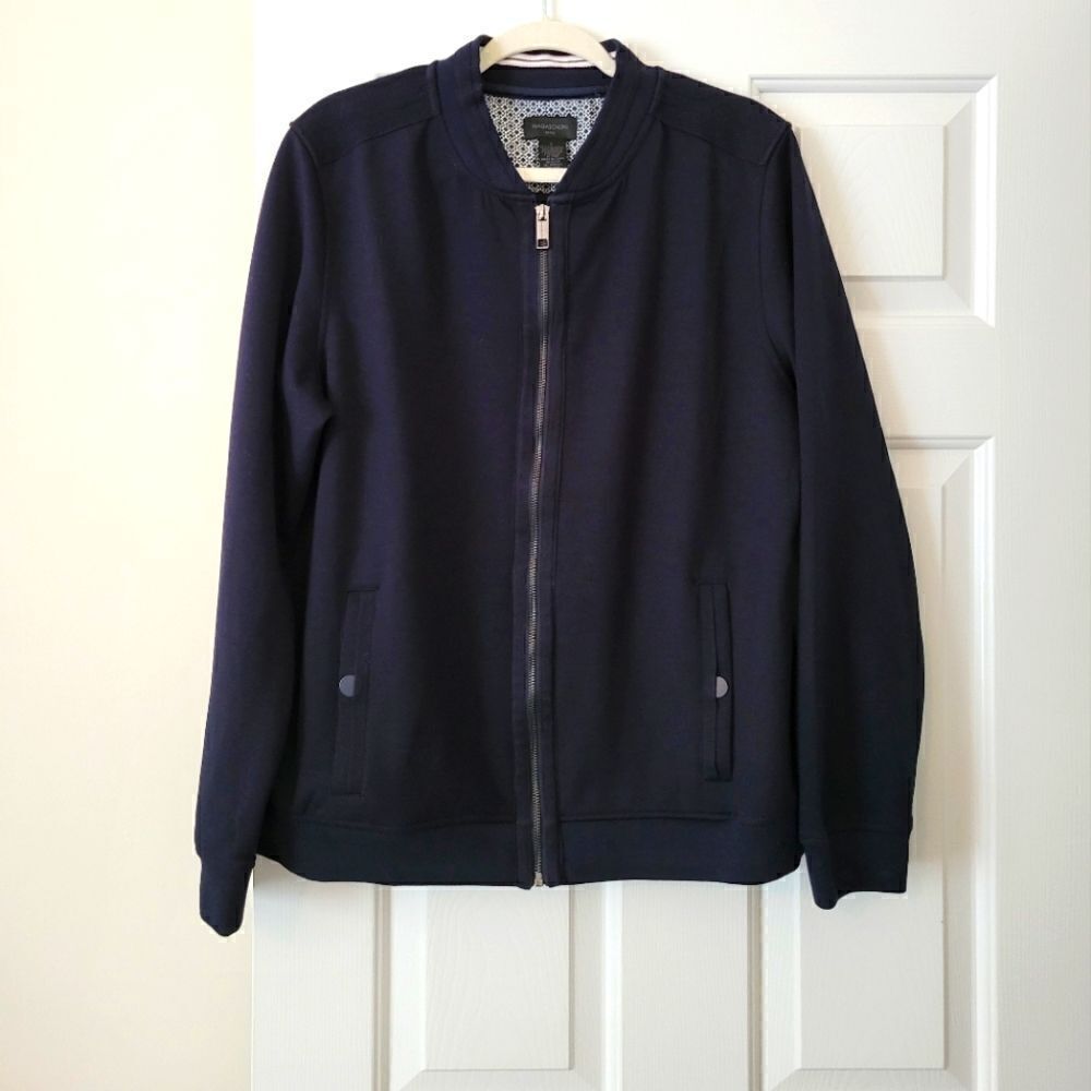 NWOT Magaschoni navy jacket L